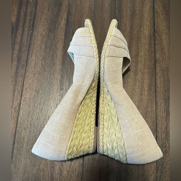 Coach and Four Peep Toe Espadrilles Wedge Sandals size 9.5 - Picture 3 of 6